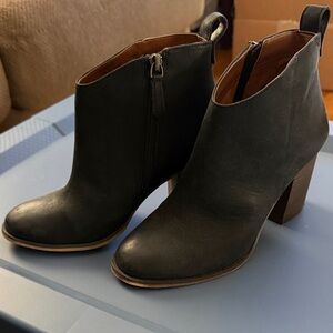 Black Leather Ankle Boots size 7